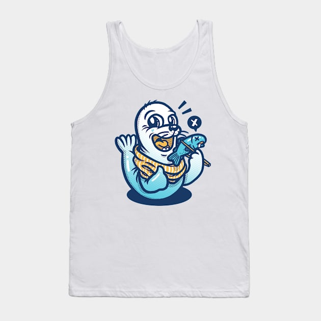 Seal and Raw Fish Colored Tank Top by wehkid